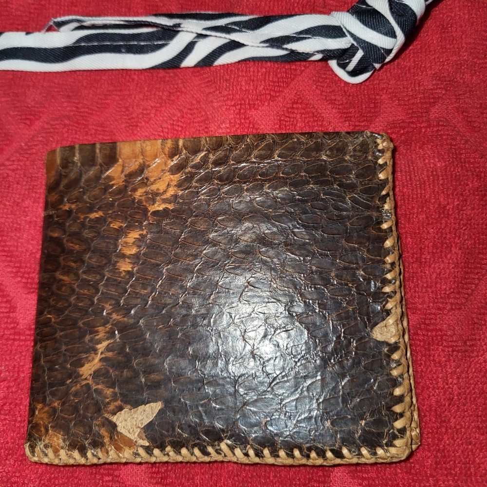 Men's Genuine Leather Snake Skin Wallet
